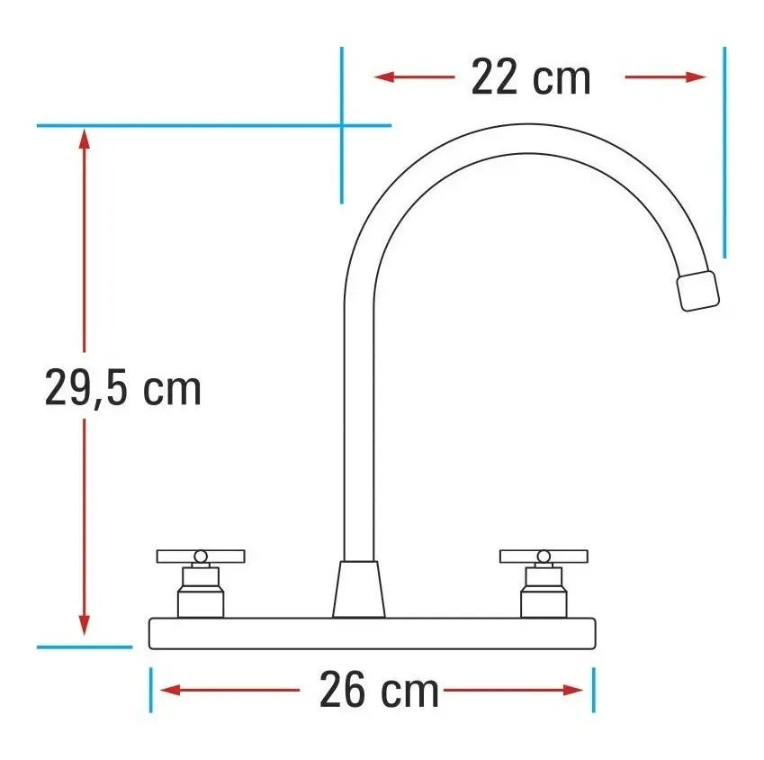 Grifería de Cocina Estándar doble manija