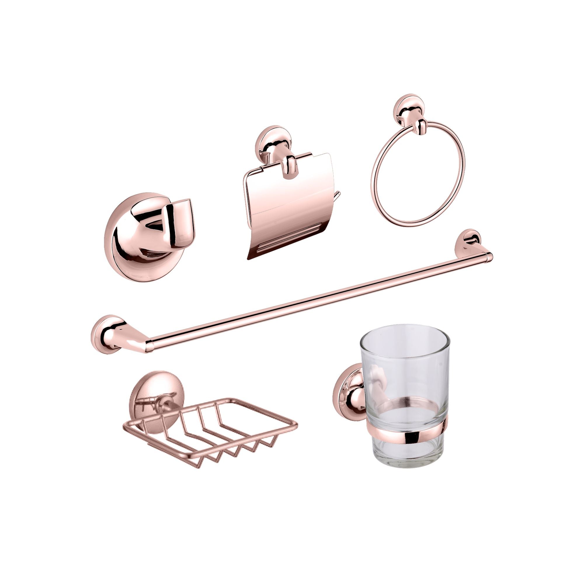 Set de Accesorios Cromados Redondo x6 Piezas