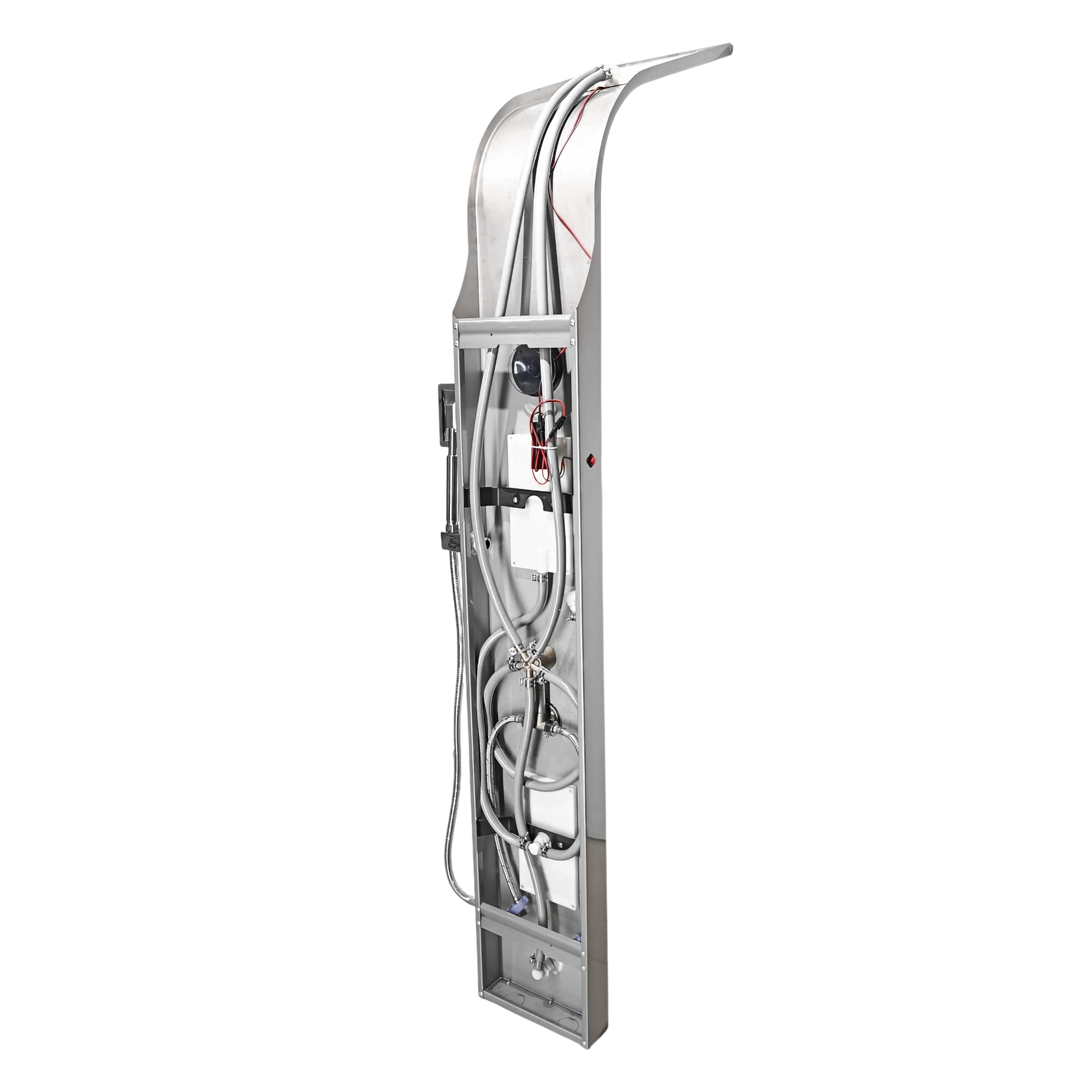 Torre Ducha Con Sistema de Bluetooh y Luces Led Cromoterapia Plateada